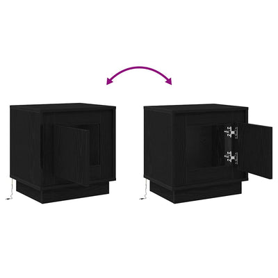 Musta yöpöytäkaappi Voican 44x34.5x45cm (puinen)