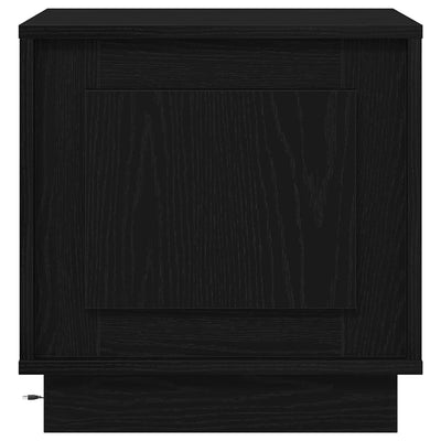 Musta yöpöytäkaappi Nicodim 44x34.5x45cm (mukana 2 pcs puinen)