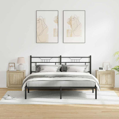 Yöpöytäkaappi 2 pcs Sonoma tammi 44 x 34.5 x 45 cm Tekninen puu