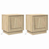 Yöpöytäkaappi 2 pcs Sonoma tammi 44 x 34.5 x 45 cm Tekninen puu