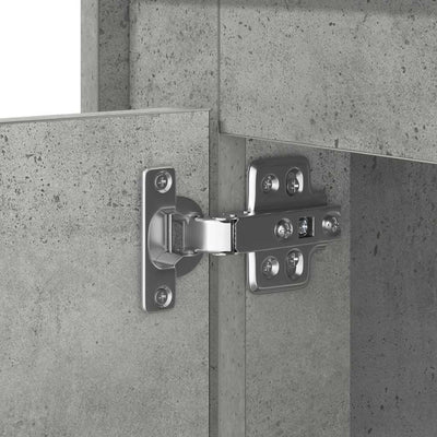 Betoninharmaa yöpöytäkaappi Narian 44x34.5x45cm (mukana 2 pcs)