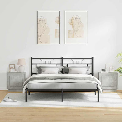 Betoninharmaa yöpöytäkaappi Narian 44x34.5x45cm (mukana 2 pcs)