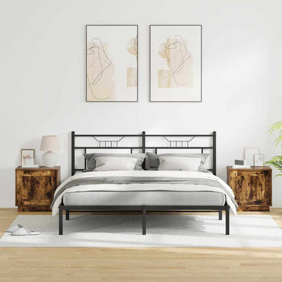 Yöpöytäkaappi 2 pcs Savutammi 44 x 34.5 x 45 cm Tekninen puu