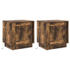 Yöpöytäkaappi 2 pcs Savutammi 44 x 34.5 x 45 cm Tekninen puu