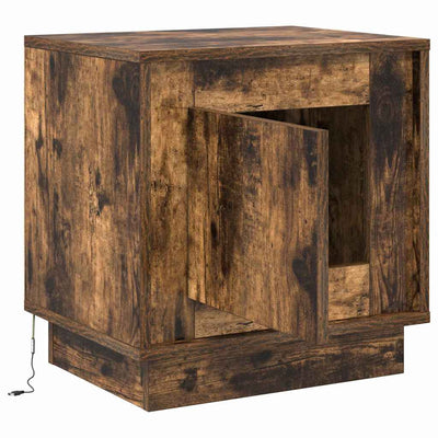 Yöpöytäkaappi 2 pcs Savutammi 44 x 34.5 x 45 cm Tekninen puu