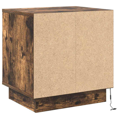 Yöpöytäkaappi 2 pcs Savutammi 44 x 34.5 x 45 cm Tekninen puu