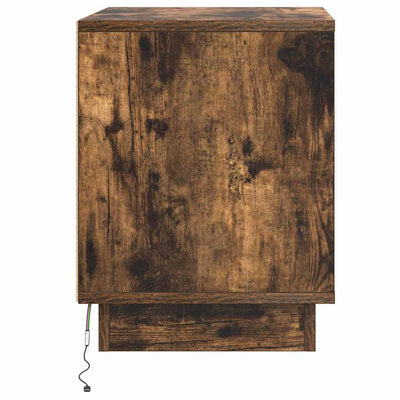 Yöpöytäkaappi 2 pcs Savutammi 44 x 34.5 x 45 cm Tekninen puu