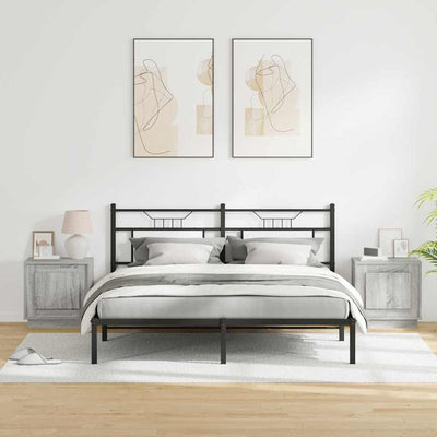 Harmaa yöpöytäkaappi Alma 44x34.5x45cm (2 pcs puinen)