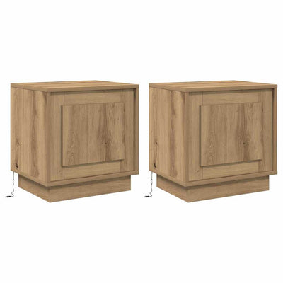 Yöpöytäkaappi mukana 2 pcs artesaani tammi 44 x 34.5 x 45 cm