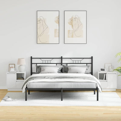 Valkoinen yöpöytäkaappi Colceriu 50x34.5x50cm (2 pcs. puinen)