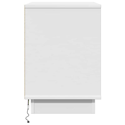 Valkoinen yöpöytäkaappi Colceriu 50x34.5x50cm (2 pcs. puinen)