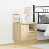 Yöpöytäkaappi mukana 2 pcs Sonoma tammi 50 x 34.5 x 50 cm.