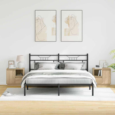 Yöpöytäkaappi mukana 2 pcs Sonoma tammi 50 x 34.5 x 50 cm.