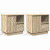 Yöpöytäkaappi mukana 2 pcs Sonoma tammi 50 x 34.5 x 50 cm.