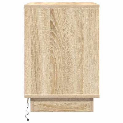 Yöpöytäkaappi mukana 2 pcs Sonoma tammi 50 x 34.5 x 50 cm.