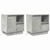 Betoninharmaa yöpöytäkaappi Ghiranlieff 50x34.5x50cm (mukana 2 pcs)