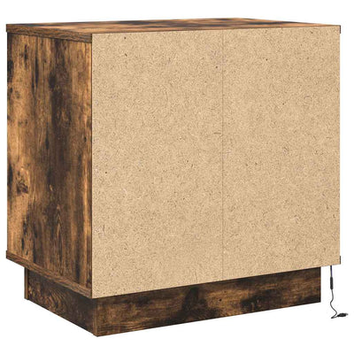 Yöpöytäkaappi 2 pcs Savutammi 50 x 34.5 x 50 cm. Tekninen puu
