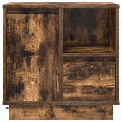 Yöpöytäkaappi 2 pcs Savutammi 50 x 34.5 x 50 cm. Tekninen puu