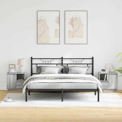 Harmaa yöpöytäkaappi Vlada 50x34.5x50cm (2 pcs. puinen)