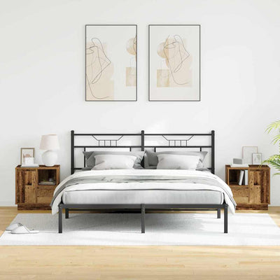 Vanha puu yöpöytäkaappi Sevnir 50x34.5x50cm (2 pcs, puinen)