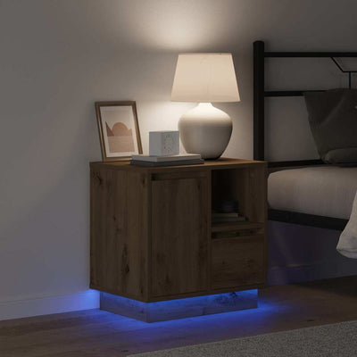 Artesaani tammi yöpöytäkaappi Stanislaw 50x34.5x50cm (puinen)