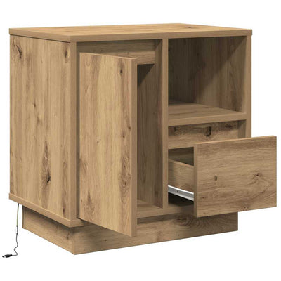 Yöpöytäkaappi mukana 2 pcs artesaani tammi 50 x 34.5 x 50 cm.