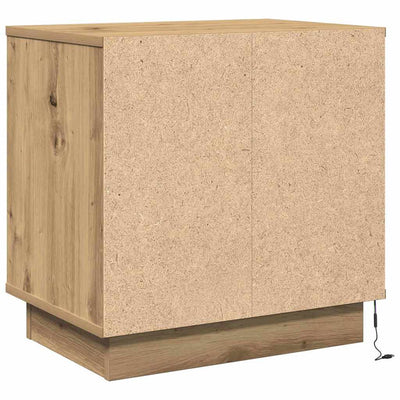Yöpöytäkaappi mukana 2 pcs artesaani tammi 50 x 34.5 x 50 cm.
