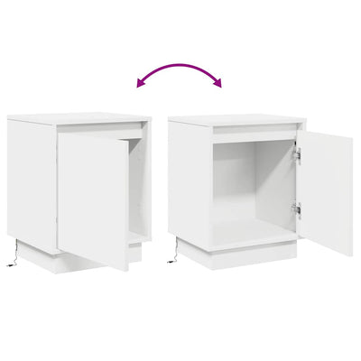 Valkoinen yöpöytäkaappi Pereira 39x34.5x50cm (puinen)