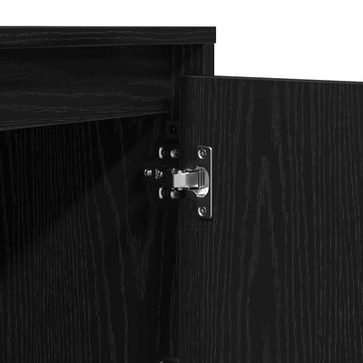 Musta yöpöytäkaappi Patras 39x34.5x50cm (mukana 2 pcs puinen)