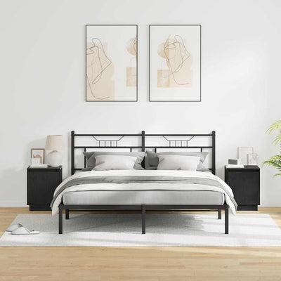 Musta yöpöytäkaappi Patras 39x34.5x50cm (mukana 2 pcs puinen)