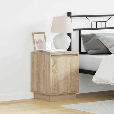 Yöpöytäkaappi 2 pcs Sonoma tammi 39 x 34.5 x 50 cm Tekninen puu