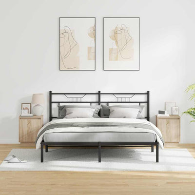 Yöpöytäkaappi 2 pcs Sonoma tammi 39 x 34.5 x 50 cm Tekninen puu