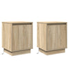 Yöpöytäkaappi 2 pcs Sonoma tammi 39 x 34.5 x 50 cm Tekninen puu