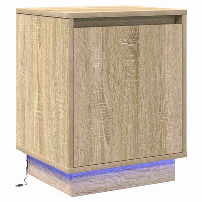 Yöpöytäkaappi 2 pcs Sonoma tammi 39 x 34.5 x 50 cm Tekninen puu