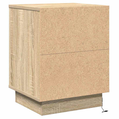 Yöpöytäkaappi 2 pcs Sonoma tammi 39 x 34.5 x 50 cm Tekninen puu