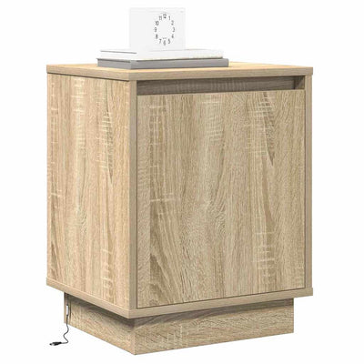 Yöpöytäkaappi 2 pcs Sonoma tammi 39 x 34.5 x 50 cm Tekninen puu