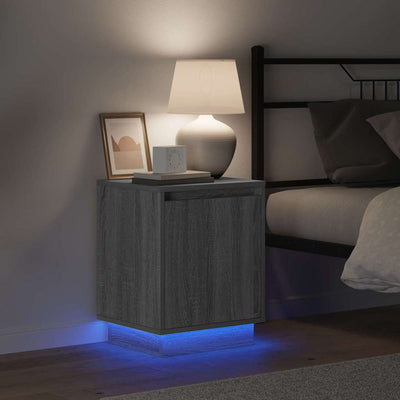 Harmaa yöpöytäkaappi Evanghelie 39x34.5x50cm (puinen)