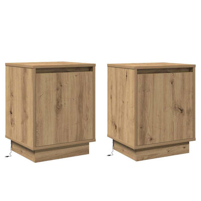 Yöpöytäkaappi mukana 2 pcs artesaani tammi 39 x 34.5 x 50 cm