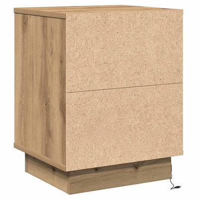 Yöpöytäkaappi mukana 2 pcs artesaani tammi 39 x 34.5 x 50 cm