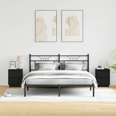 Musta yöpöytäkaappi Maeve 39x34.5x50cm (mukana 2 pcs puinen)