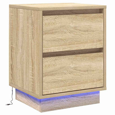 Yöpöytäkaappi 2 pcs Sonoma tammi 39 x 34.5 x 50 cm Tekninen puu