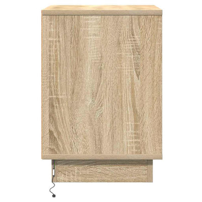 Yöpöytäkaappi 2 pcs Sonoma tammi 39 x 34.5 x 50 cm Tekninen puu