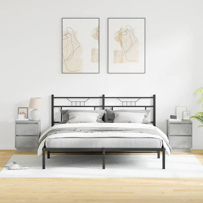 Betoninharmaa yöpöytäkaappi Canal 39x34.5x50cm (mukana 2 pcs)