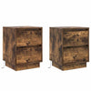 Yöpöytäkaappi 2 pcs Savutammi 39 x 34.5 x 50 cm Tekninen puu