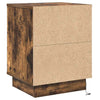 Yöpöytäkaappi 2 pcs Savutammi 39 x 34.5 x 50 cm Tekninen puu