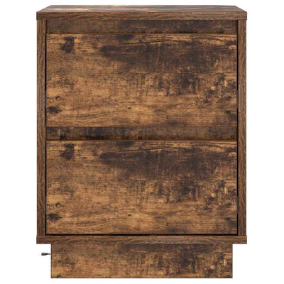 Yöpöytäkaappi 2 pcs Savutammi 39 x 34.5 x 50 cm Tekninen puu