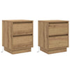 Yöpöytäkaappi mukana 2 pcs artesaani tammi 39 x 34.5 x 50 cm