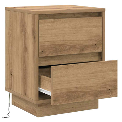 Yöpöytäkaappi mukana 2 pcs artesaani tammi 39 x 34.5 x 50 cm