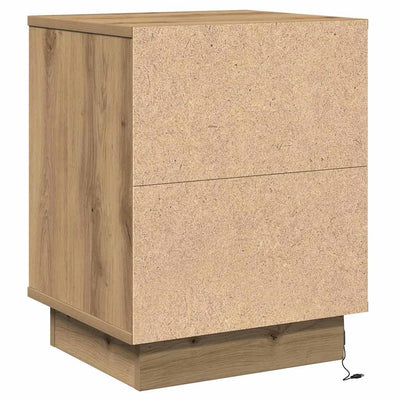 Yöpöytäkaappi mukana 2 pcs artesaani tammi 39 x 34.5 x 50 cm