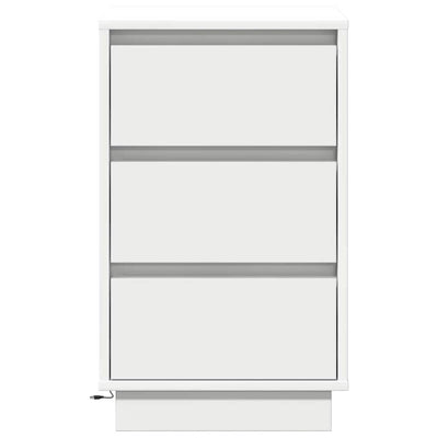 Valkoinen yöpöytäkaappi Adelca 39x34.5x65cm (puinen)